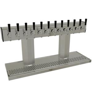 Glastender Countertop Tee Draft Dispensing Tower - (12) Faucets - BT-12-MFR