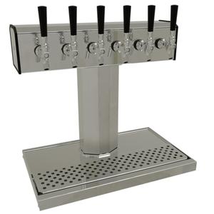 Glastender Countertop Tee Draft Dispensing Tower - (6) Faucets - BT-6-MF