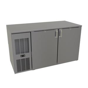 Glastender 52in x 24in Stainless Steel Back Bar 2 Section Refrigerator - C1FL52 