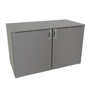 Glastender 48inx24in Stainless Steel Back Bar 2 Door Remote Refrigerator - C1RL48 