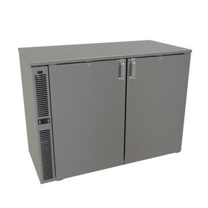 Glastender 48" x 24" Stainless Steel Back Bar 2 Section Refrigerator - C1SB44