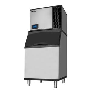 True 447 lb Air Cooled Small Cube Ice Machine Head & Bin Set - TCIM-630-HA1-A+TIB-530-A