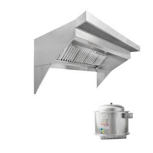 North American Kitchen Solutions 15' x 30" Low Ceiling Sloped Front Tempered Exhaust Hood - EXH0015LB-PSP-TEMP