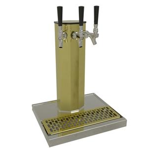 Glastender Countertop Column Draft Dispensing Tower - (3) Faucets - CT-3-PB 