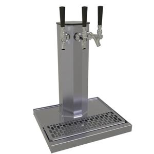 Glastender Countertop Column Draft Dispensing Tower - (3) Faucets - CT-3-SS 