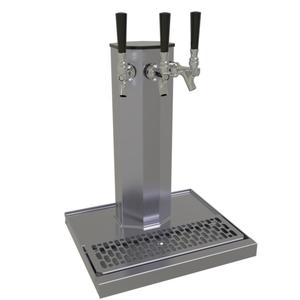 Glastender Countertop Column Draft Dispensing Tower - (3) Faucets - CT-3-SSR