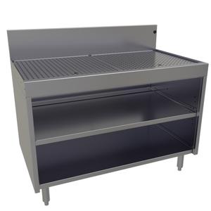 Glastender 42inx24in Stainless Steel Underbar Drainboard with Cabinet Base - DBCB-42-LD 
