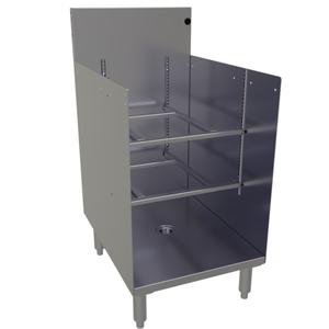 Glastender 18in x 24in Stainless Steel Underbar Glass Rack Storage Unit - GRB-18 