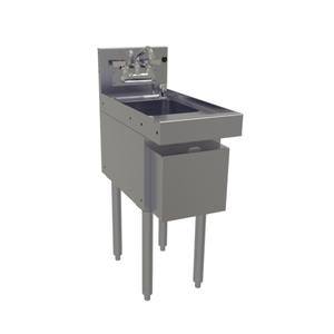 Glastender 12in x 24in Stainless Steel Underbar Hand Sink - HSB-12-AD 