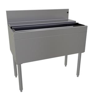 Glastender 36inx19in Stainless Steel Underbar Ice Bin with Cover - IBA-36 