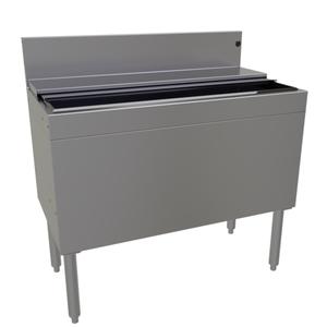 Glastender 36inx19in Stainless Steel Underbar Extra Deep Ice Bin with Cover - IBA-36-CP10-ED 