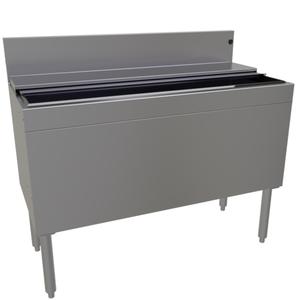 Glastender 42inx19in Stainless Steel Underbar Extra Deep Ice Bin with Cover - IBA-42-CP10-ED 