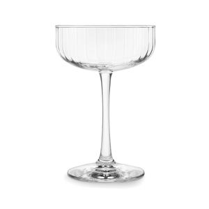 Libbey 8.5oz Linear Footed Coupe Champagne / Cocktail Glass - 1 Doz - 7401