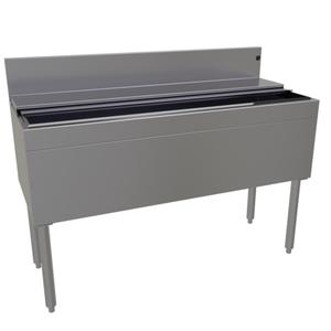 Glastender 48inx19in Stainless Steel Underbar Ice Bin with Cover - IBA-48 