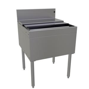 Glastender 24inx24in Stainless Steel Underbar Ice Bin with Cover - IBB-24-CP10 