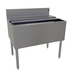 Glastender 36inx24in Stainless Steel Underbar Ice Bin with Cover - IBB-36-CP10 