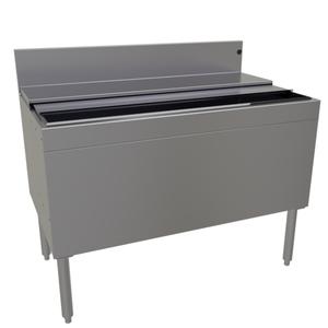 Glastender 42inx24in Stainless Steel Underbar Extra Deep Ice Bin with Cover - IBB-42-CP10-ED 
