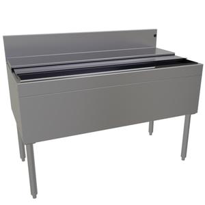 Glastender 48inx24in Stainless Steel Underbar Ice Bin with Cover - IBB-48 