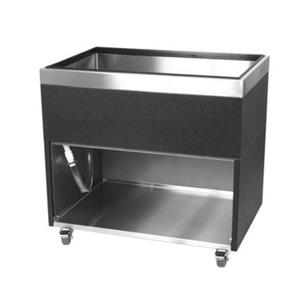 Glastender 36inx24in Stainless Steel Mobile Beer Bin with Open Cabinet Base - MIB-36 