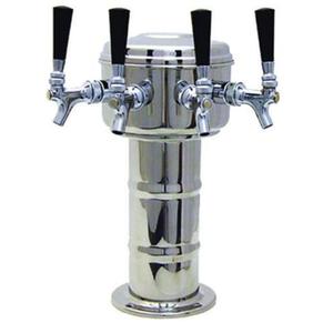Glastender Countertop Mini-Mushroom Draft Dispensing Tower- (3) Faucets - MMT-3-PB 