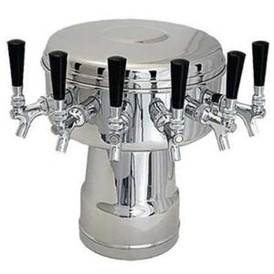 Glastender Countertop Mushroom Draft Dispensing Tower- (4) Faucets - MT-4-PBR 