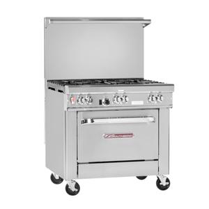 Southbend Ultimate 36in Gas 6 Star/Saute Burner Range with Cabinet Base - 4363C 