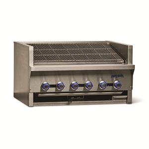 Imperial 36in Countertop Stainless Steel Gas Steakhouse Charbroiler - IAB-36 