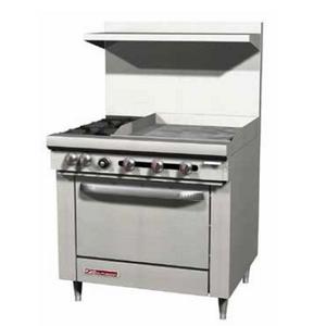 Southbend S-Series Gas 4 Burner Range w/12" Manual Left Griddle - S36C-1G