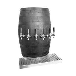 Glastender Wood Barrel Draft Dispensing Tower - 4 Faucets - WB-4-BR 