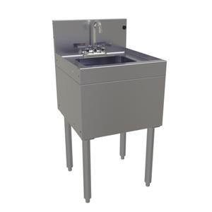 Glastender 14in x 15in Stainless Steel Underbar Hand Sink with Skirt - WDH-14 