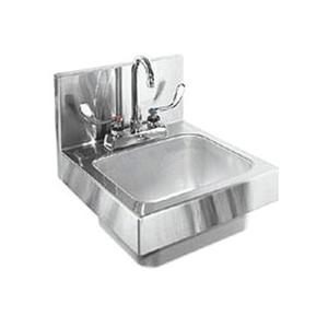 Glastender 14in x 15in Stainless Steel Underbar Hand Sink with Wall Mount - WH-14 