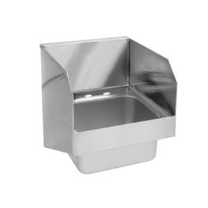 Glastender 14"x15" Stainless Steel Underbar Hand Sink w/ Side Splashes - WH-14-S-LF