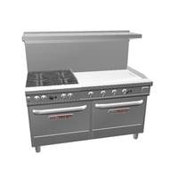 Southbend Ultimate 60" Gas 4 Burner Range w/ 36" Right Griddle - 4601AA-3TR