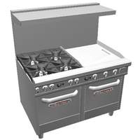 Southbend Ultimate 48in 4 Burner Range with 24in Right Thermostat Griddle - 4483EE-2TR 