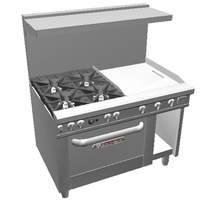 Southbend Ultimate 48in 4 Burner Gas Range with 24in Thermostatic Griddle - 4483AC-2TR 