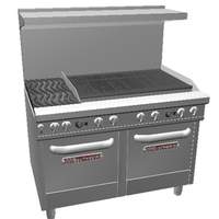 Southbend 48in Ultimate 2 Burner Gas Range w/36in Right Side Charbroiler - 4482EE-3CR 