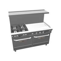 Southbend Ultimate 60in Gas 4 Star Burner Range with 36in Right Griddle - 4603AA-3TR 