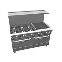 Southbend Ultimate 60" Gas 6 Star Burner Range w/24" Right Charbroiler - 4603AA-2CR