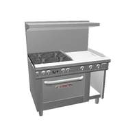 Southbend Ultimate 48" Gas 4 Burner Range w/ 24" Right Griddle - 4481AC-2TR