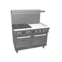 Southbend Ultimate 48in Gas 4 Burner Range with 24in Right Griddle - 4481EE-2TR 