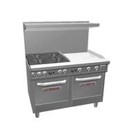 Southbend Ultimate 48in Gas 4 Burner Range with 24in Right Side Griddle - 4481EE-2GR 