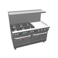 Southbend Ultimate 60" Gas 6 Star Burner Range w/ 24" Right Griddle - 4603DD-2TR