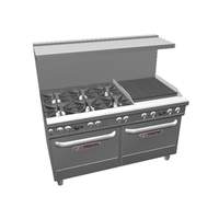 Southbend Ultimate 60in 6 Star Burner Range with 24in Right Charbroiler - 4603DD-2CR 