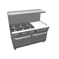 Southbend Ultimate 60" Gas 6 Star Burner Range w/ 24" Right Griddle - 4603DD-2GR