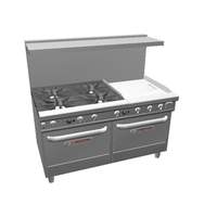 Southbend Ultimate 60in Gas 4 Large Burner Range with 24in Right Griddle - 4607DD-2GR 