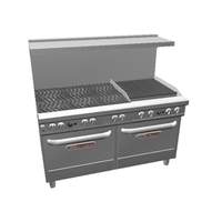 Southbend Ultimate 60" Gas 6 Burner Range w/ 24" Right Charbroiler - 4602AA-2CR