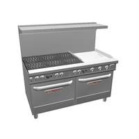 Southbend Ultimate 60" Gas 6 Burner Range w/ 24" Right Griddle - 4602AA-2TR