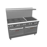 Southbend Ultimate 60" Gas 6 Burner Range w/ 24" Right Charbroiler - 4602DD-2CR