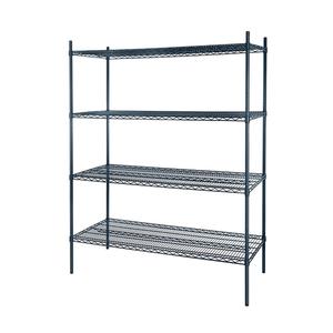 Atosa 4-Tier 24inx24in Epoxy Wire Shelving Unit with 74in Posts - MWSSE242474 