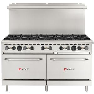 Wolf Commercial WX Series 60" Gas Restaurant Range w/ (10) 28 KBTU burners - WX60-10B